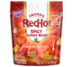 Packaging of Frank's RedHot Spicy Gummy Bears with colorful gummy bears on a white background.