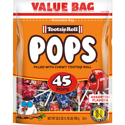 Tootsie Pops Assorted 45ct Bag 