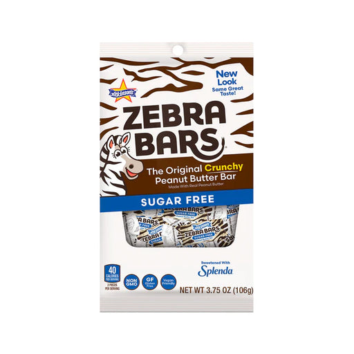 Zebra Bars packaging with a white background