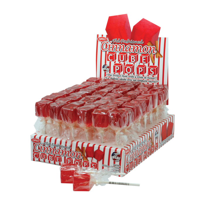 Old Fashioned Cinnamon Cube Pops 24ct box or .74oz Pop