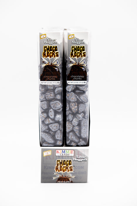 Chocolate Rocks 2.5oz Tube Silver Nuggets
