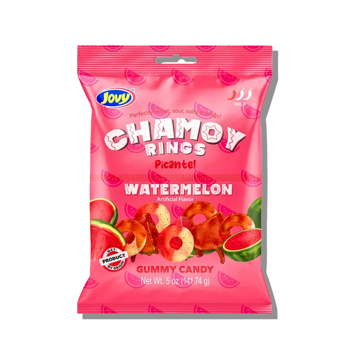 Jovy Chamoy Spicy Watermelon Rings 5oz Bag