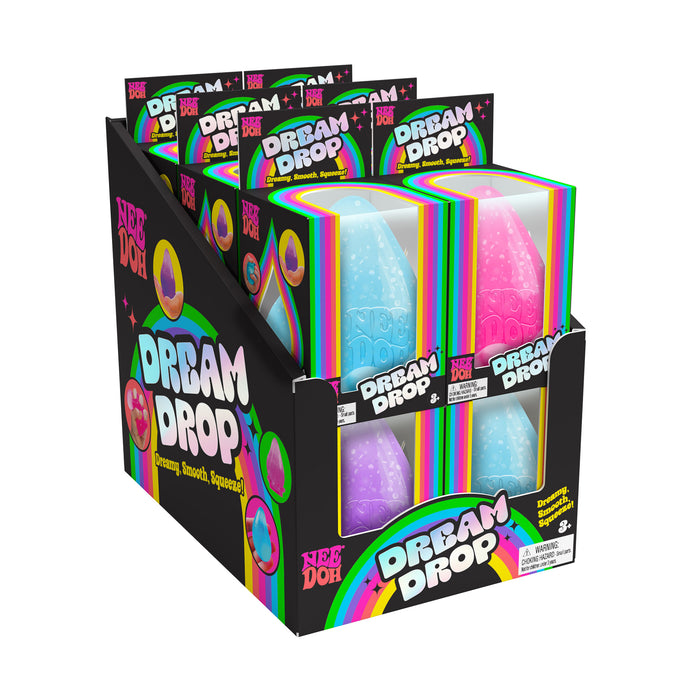 Display of Dream Drop toys in packaging with colorful design