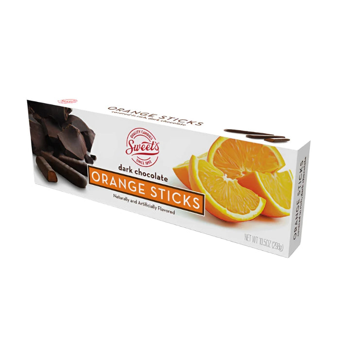 Indulge in Sweet Candy Company's Dark Chocolate Covered Orange Jelly Sticks! Featuring a soft orange flavored center blanketed in smooth milk chocolate, these classic treats are perfect to enjoy or give as a gift. A deliciously sweet and thoughtful choice for any occasion.

***IMPORTANT NOTICE: We are not responsible for melted chocolate. Must be shipped with ice packs. No exceptions!!***