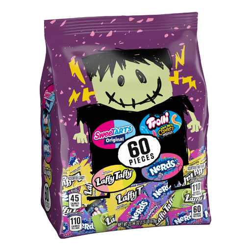 Ferrara Franken Favorites 23.94oz 60ct bag sweetarts original - nerds grape strawberry, Trolli sour brite crawlers & Laffy Taffy