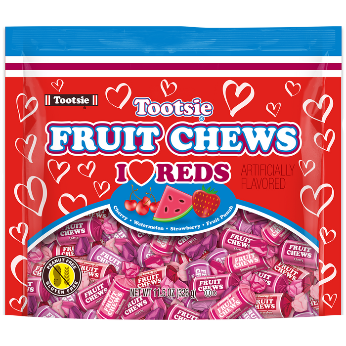 Tootsie Fruit Chews I Love Reds 11.5oz bag