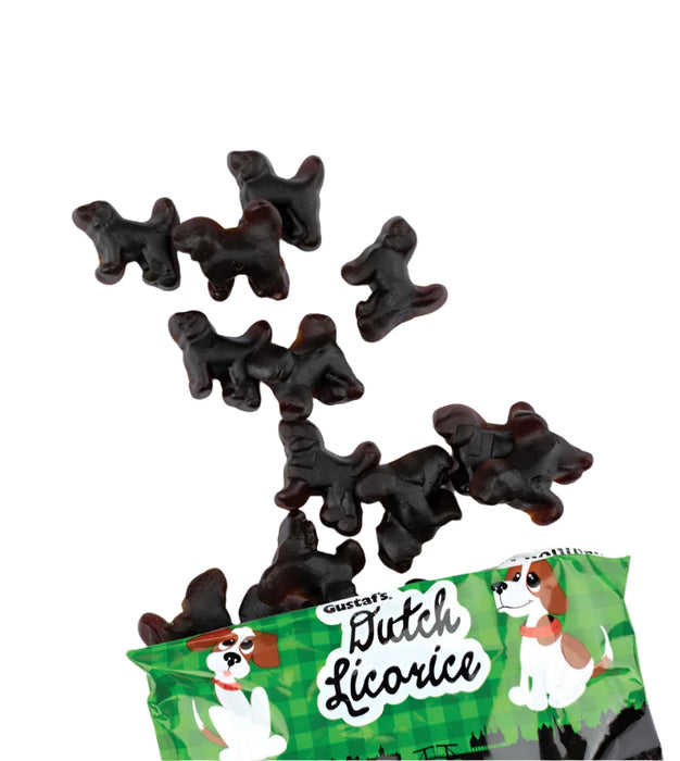 Since 1876 Gustaf's Factory has produced endless varieties of licorice! These super soft Black Licorice Beagles are the perfect treat. rest assured this tasty bag of licorice will meet the standard of any licorice fans alike! Gustaf's will have the licorice you desire at the standard you expect!