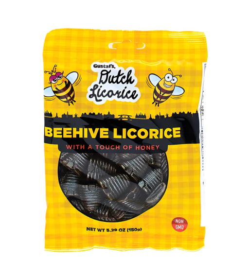 Since 1876 Gustaf's Factory has produced endless varieties of licorice! These semi firm Beehives have a touch of honey to sweeten your day and sooth your throat. rest assured this tasty bag of licorice will meet the standard of any licorice fan alike! Gustaf's will have the licorice you desire at the standard you expect!