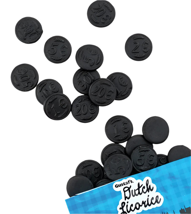 Since 1876 Gustaf's Factory has produced endless varieties of licorice! These Coins are a firm texture with just a hint of salt! This Licorice will hit the spot every time! Rest assured this tasty bag of licorice will meet the standard of any licorice fans alike! Gustaf's will have the licorice you desire at the standard you expect!