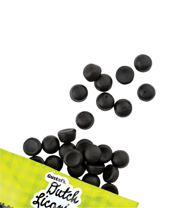 Since 1876 Gustaf's Factory has produced endless varieties of licorice! These deliciously sweet and soft drops of Licorice will hit the spot every time! Rest assured this tasty bag of licorice will meet the standard of any licorice fans alike! Gustaf's will have the licorice you desire at the standard you expect!