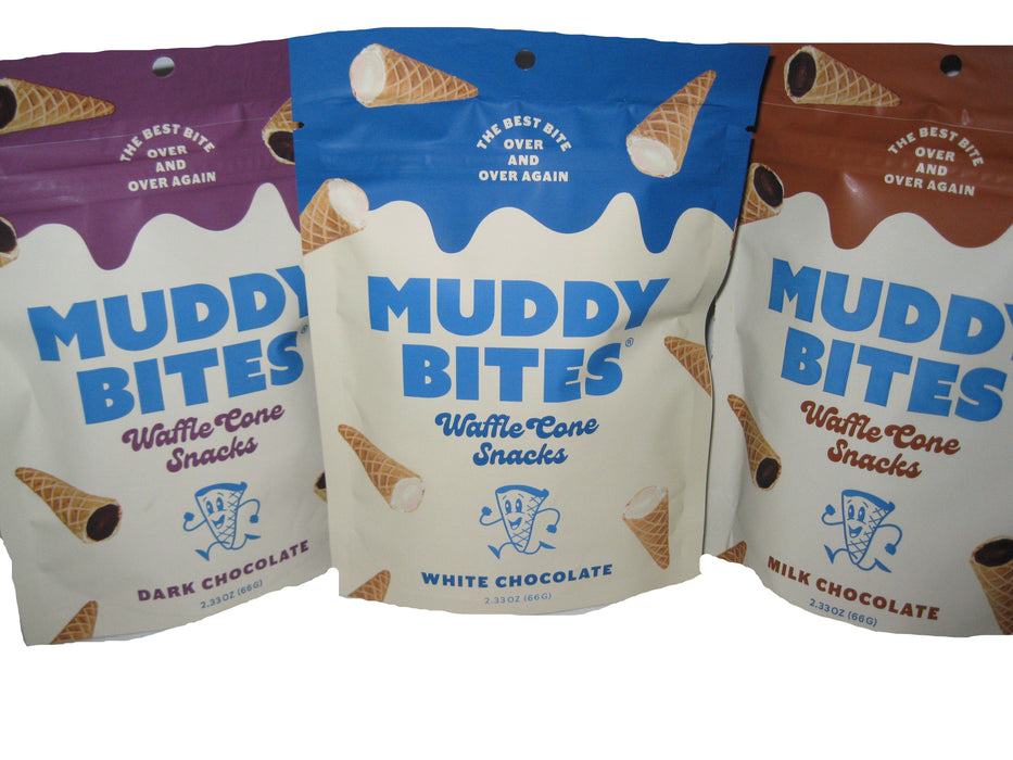 Muddy Bites Milk Chocolate Waffle Cone Snacks, 2.33 oz