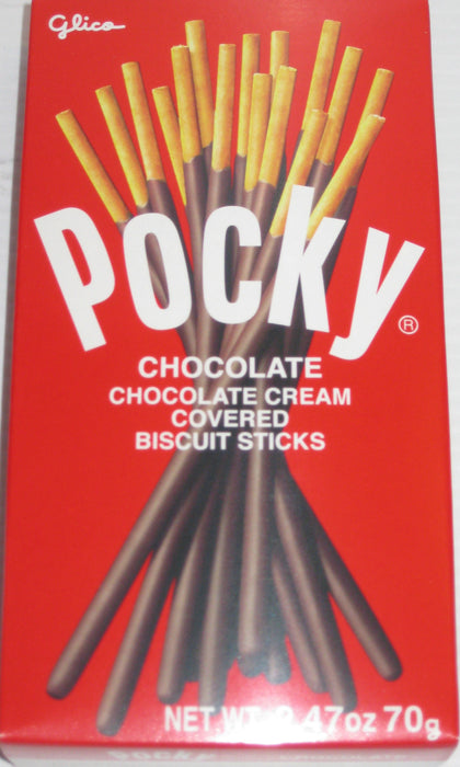 Pocky Chocolate Cream Covered Biscuit Sticks 2.47oz large box