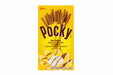 Indulge your sweet tooth with Pocky Banana Cream Covered Cocoa biscuit sticks. Each 2.47oz box contains delicious, crunchy cocoa biscuit sticks covered in a sweet and savory banana cream! Grab a box today and indulge in a true Japanese treat!