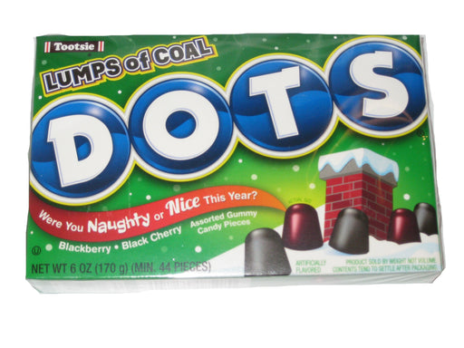 Christmas Dots Lumps Of Coal 6oz box - black cherry and blackberry