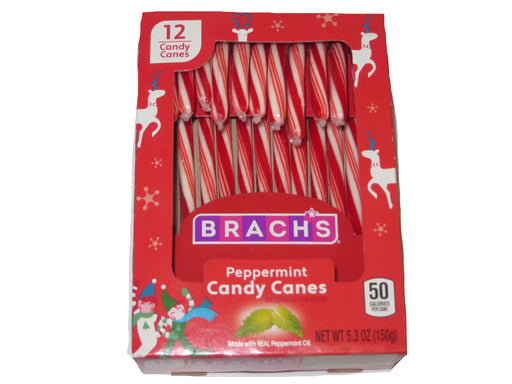 Brachs Red & White Peppermint Candy Canes 12ct box