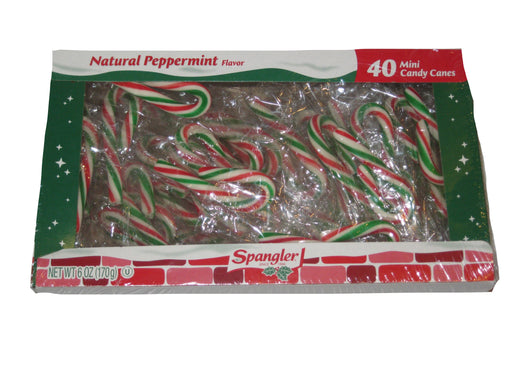 Spangler Mini Peppermint Candy Canes Red White & Green 40ct box