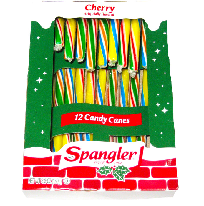 Experience a new twist on a holiday classic with Christmas Candy Canes Spangler Cherry 12ct box. These festive treats are perfect for gifting or decorating your Christmas tree. With a variety of flavors to choose from, your holiday celebrations will be even sweeter.