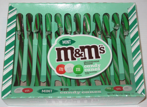 Candy Canes Chocolate Mint M&M 12ct box