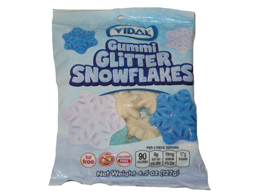 Vidal Gummi Glitter Snowflakes 4.5oz bag