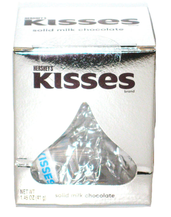 Indulge your loved ones with the taste of this 1.45oz Chocolate Hershey Kiss Gift Box. Show them your love with this sweet and delightful present! This Solid Large Hershey Kiss stands appox 2.5'' tall