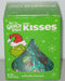 Solid Chocolate 2.5'' tall Hershey Kiss 1.45oz Grinch Themed Gift Box