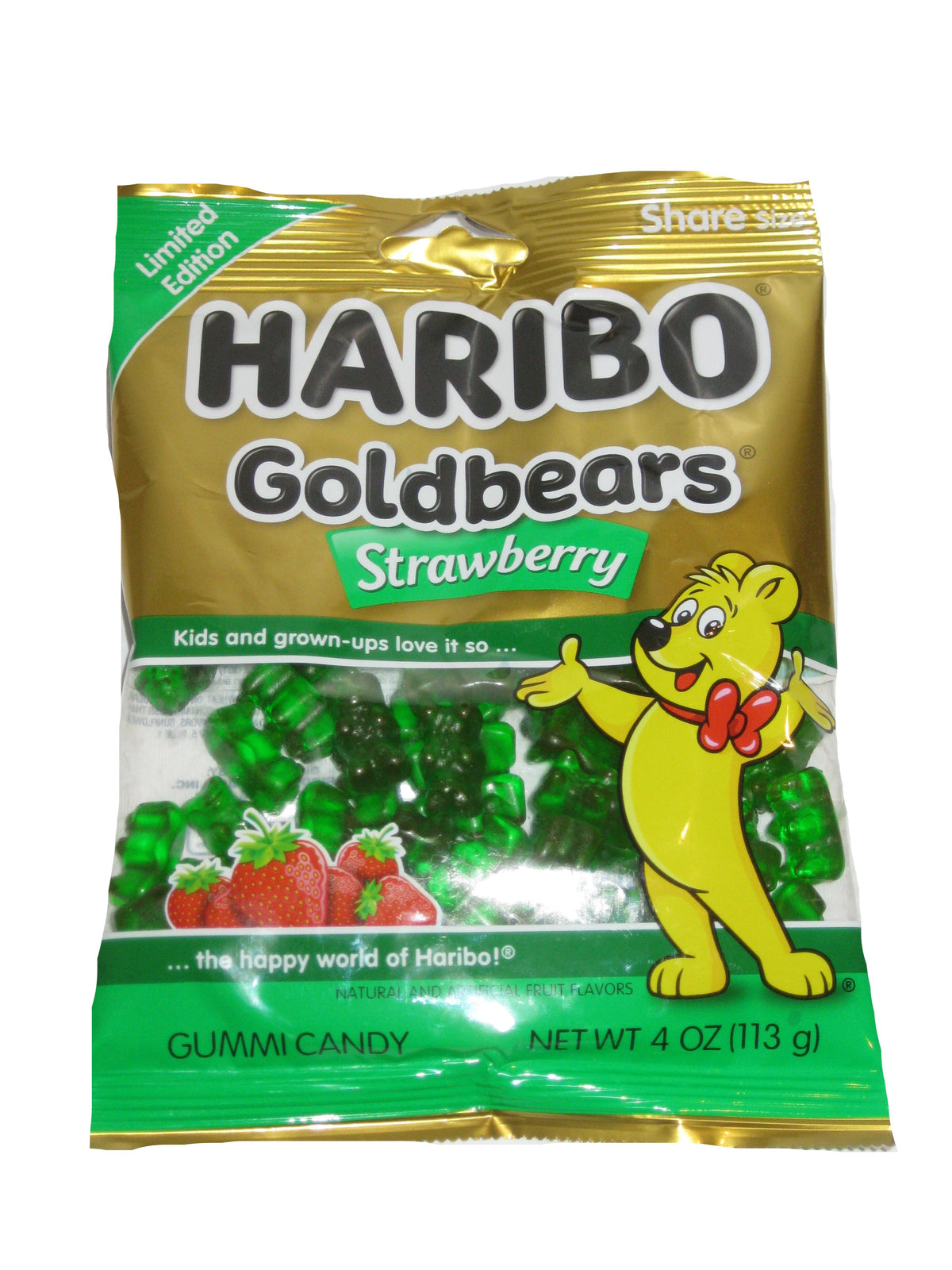 Haribo Gold Bears Strawberry 4oz bag or 12ct case — Sweeties Candy of ...