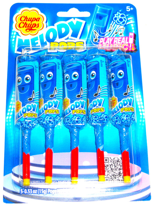 Chupa Chups Melody Pops Blue Raspberry 5 Pack