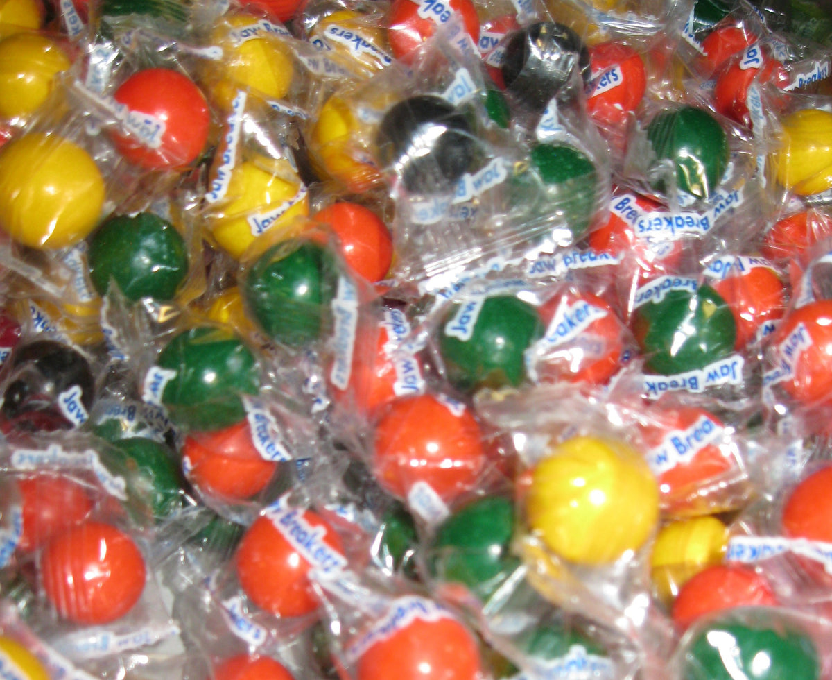 5 JAWBREAKER Sour Rock Candy Balls with Bubble Gum Center 41g 1.44oz 50110611121