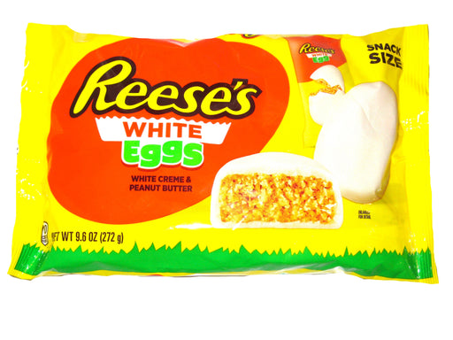 Reeses Peanut Butter Eggs 9.6oz Bag White Creme Snack Size