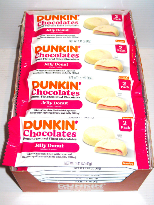 Dunkin Chocolates Raspberry Filled White Chocolates 1.41oz 2 Pack 28ct Box