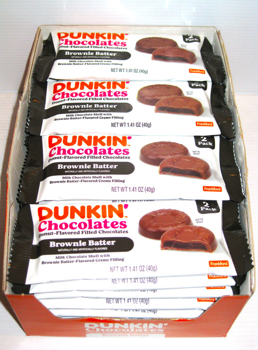 Dunkin Chocolates Brownie Batter Filled Chocolates 1.41oz 28ct box