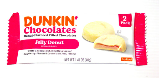 Dunkin Chocolates Raspberry Filled White Chocolates 1.41oz 2 Pack