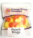 Freeze Dried Peach Rings 2.6oz Bag