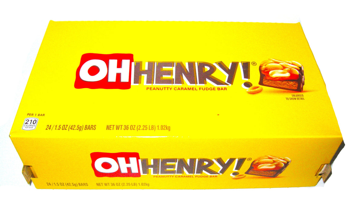 Oh Henry 1.5oz Bar 24ct Box Peanutty Caramel Fudge Bar