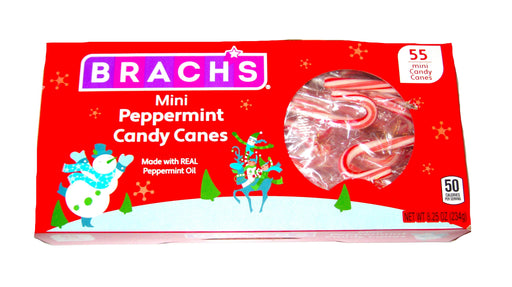 Indulge in the classic taste of Brachs Peppermint Mini Canes this holiday season. These iconic candy canes bring nostalgia and comfort to any celebration, and make for the perfect festive gift. With 55 mini canes in each box, you'll have plenty to decorate your tree or give away.