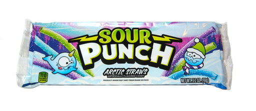 Indulge in a refreshing and flavorful treat with Christmas Sour Punch Arctic Straws! This 3.2oz tray features delicious flavors of berry lemonade, lime cucumber, watermelon honeydew, and grape pineapple. Perfect for satisfying your holiday sugar cravings.