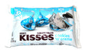 This 9oz bag of Hershey Kisses Cookies &amp; Creme features festive snowman wrappers, perfect for your holiday festivities. Enjoy the sweet and creamy flavor of classic Hershey Kisses while sharing in the joy of the Christmas season.