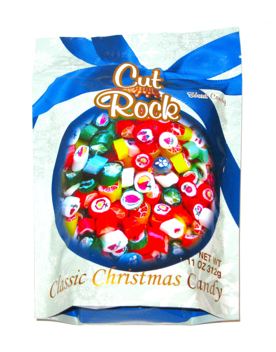 Cut Rock 11oz Bag - Since 1928, Primrose Candy Company has been the proud manufacture of these Time Less Traditional Christmas Candies! The Primrose Family has passed down the secrets to making these quality candies for 4 generations! Making your Christmas Merry, Bright and Sweet!