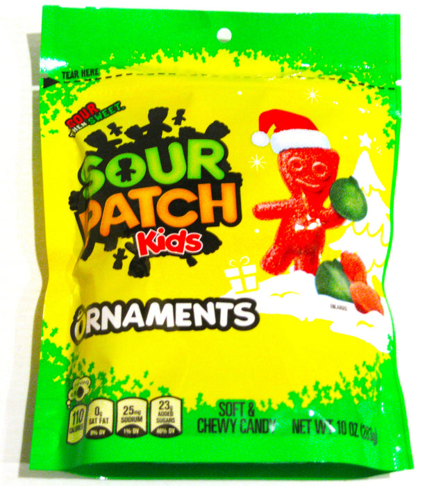 Christmas Sour Patch Kids Ornaments 10oz bag