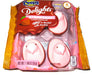 Packaged strawberry-flavored Peeps marshmallow treats with gold and pink design.