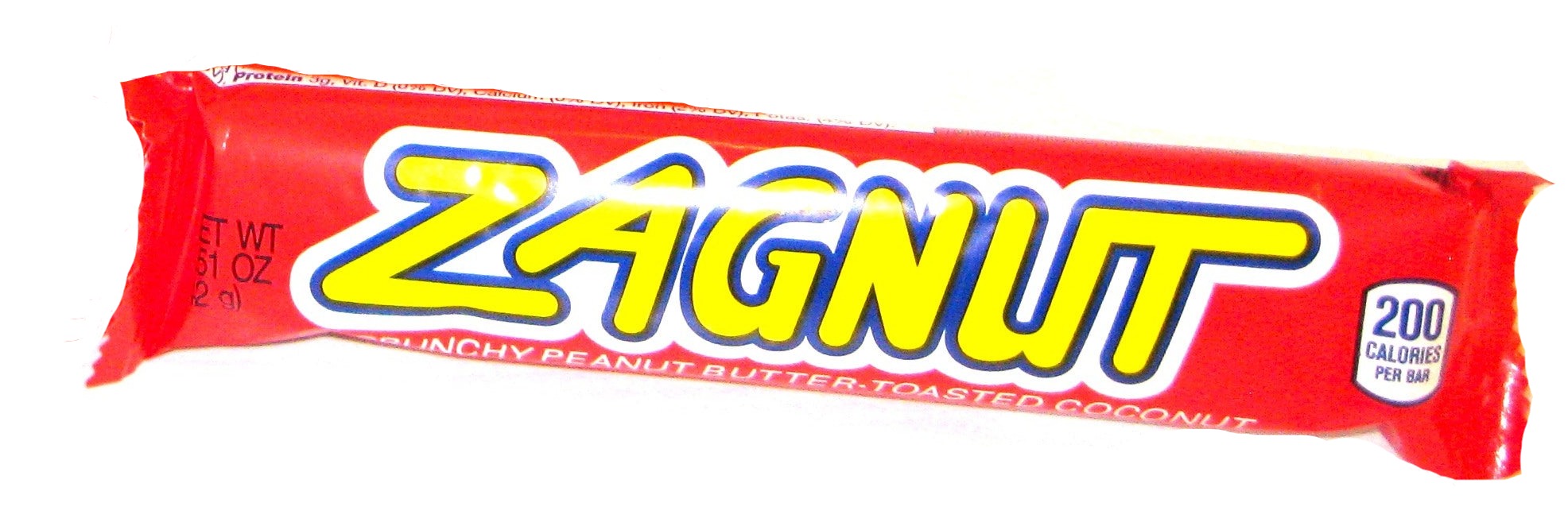 Zagnut Candy Bars 1.51oz - 24ct box -Crunchy Peanut Butter and Toasted Coconut