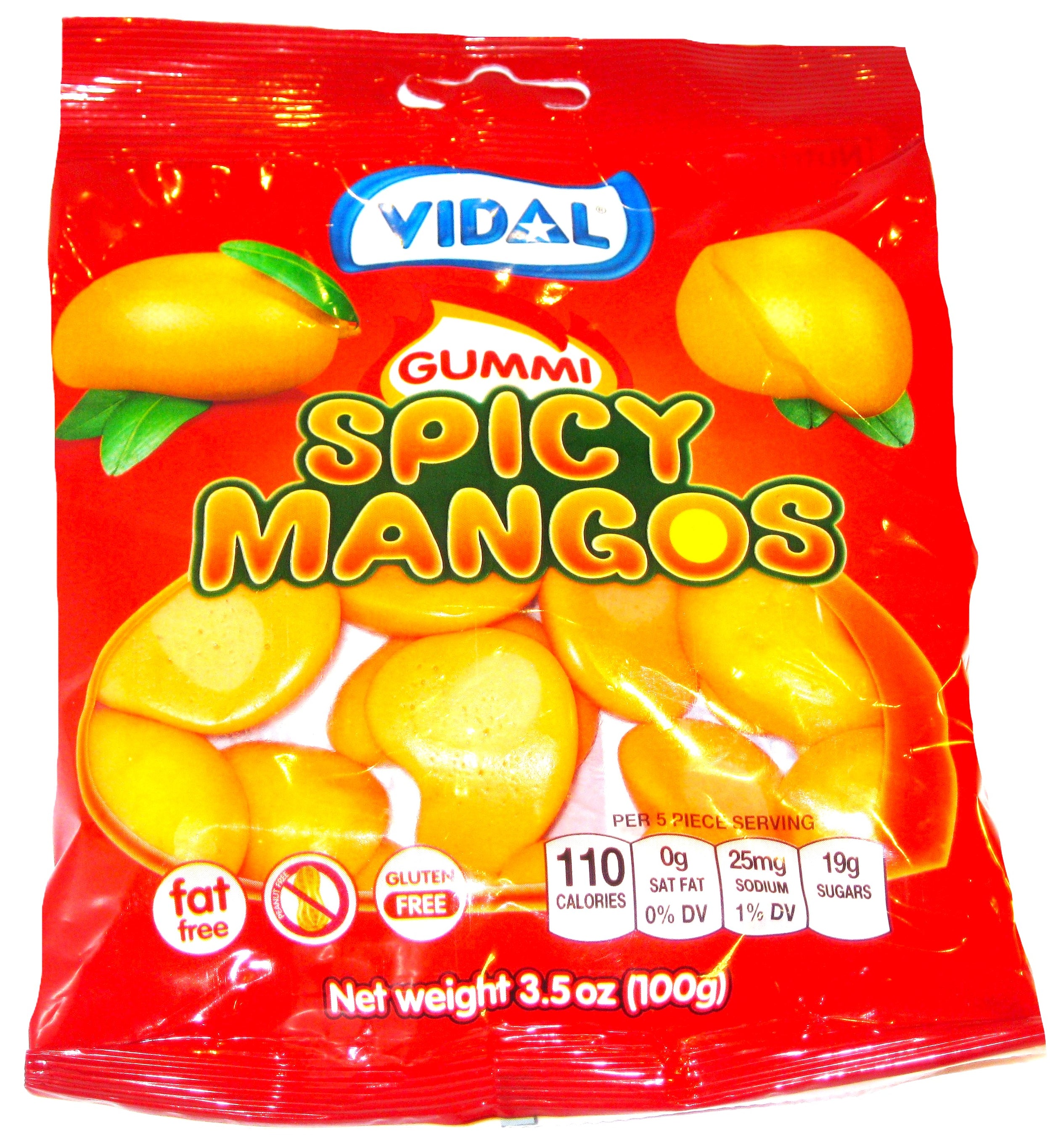 Vidal Gummi Spicy Mangos 3.5oz bag or 14ct case — Sweeties Candy of Arizona