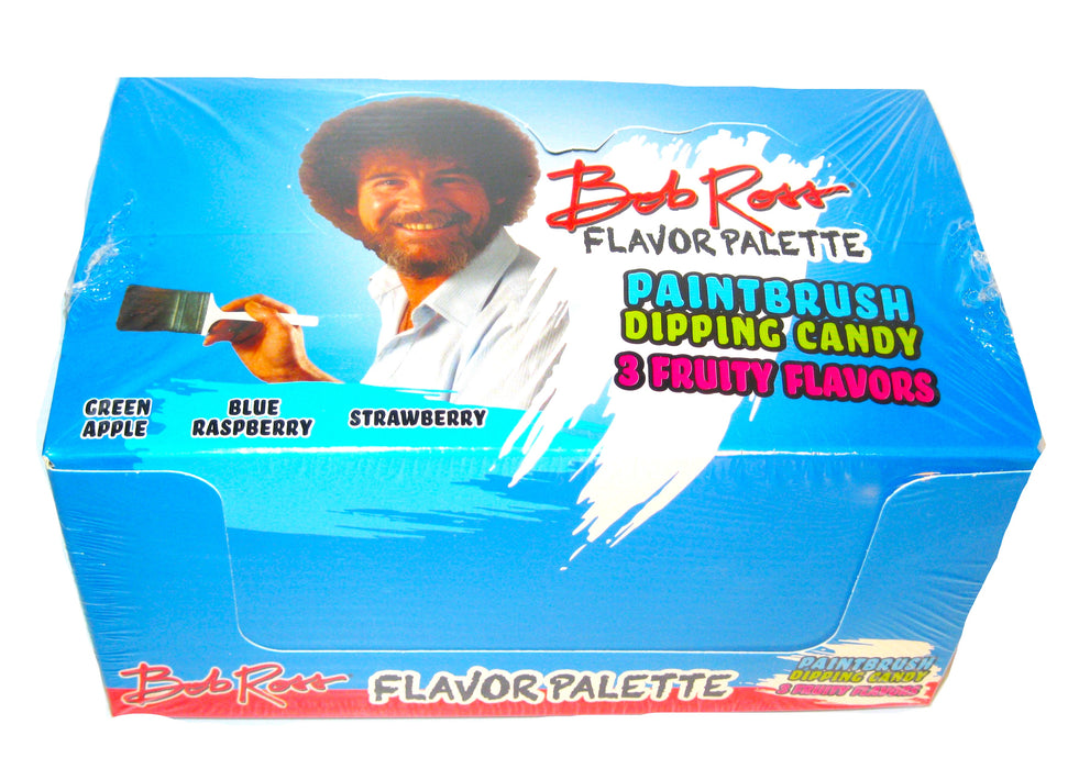 Bob Ross Flavor Palette Fun Dip Style Candy Paint Brush With Powder Dipping Candy 18ct Box