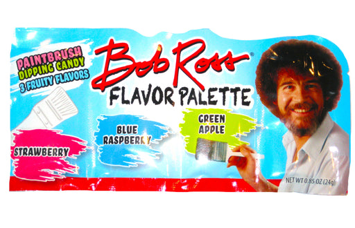 Bob Ross Flavor Palette Fun Dip Style Candy Paint Brush With Powder Dipping Candy