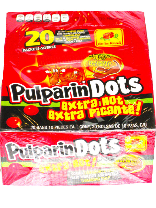 De La Rosa Pulparin Dots Extra Picante 10ct pack 20ct box