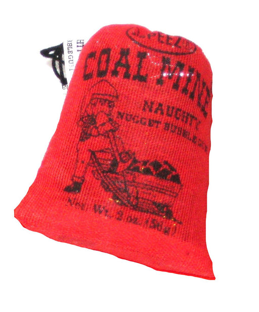 Single Pouch -Looking for the perfect gift for the naughty people on your list? Look no more! A red burlap sack filled with bubble gum nuggets that look like coal, this treat makes a great gag gift for your stocking stuffers! Even if you're naughty, you won't mind chewing on a few of these yummy bubble gum nuggets.