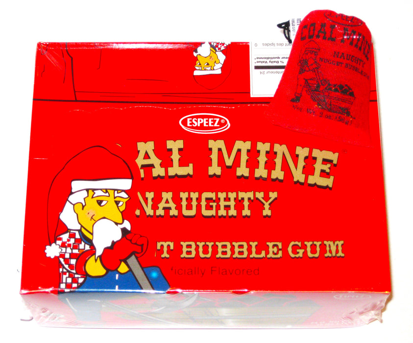 Looking for the perfect gift for the naughty people on your list? Look no more! A red burlap sack filled with bubble gum nuggets that look like coal, this treat makes a great gag gift for your stocking stuffers! Even if you're naughty, you won't mind chewing on a few of these yummy bubble gum nuggets.