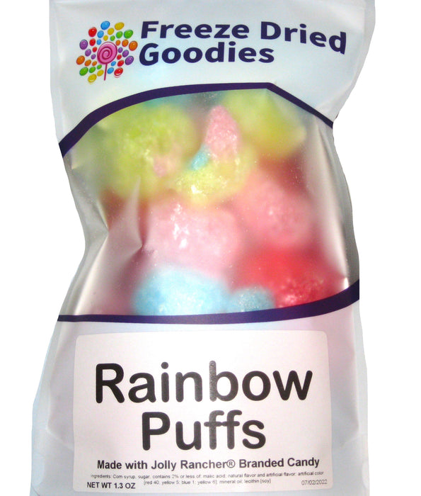 Freeze Dried Goodies Rainbow Puffs 1.3oz bag Jolly Ranchers