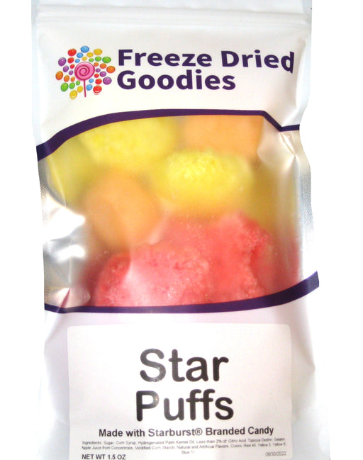 Freeze Dried Goodies Star Puffs 1.5oz bag Starburst Candy Original