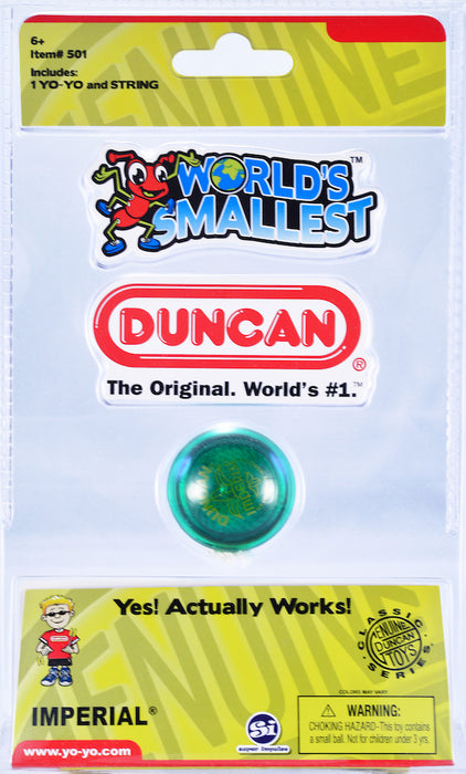 Worlds Smallest Duncan Yo Yo Imperial Series Green